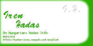 iren hadas business card